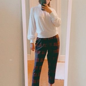 Free People off white mock neck blouse | Size S